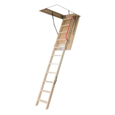 Fakro Attic Ladder 10ft.Insulated Solidwood (300Lb)Capacity Adjustable Paintable