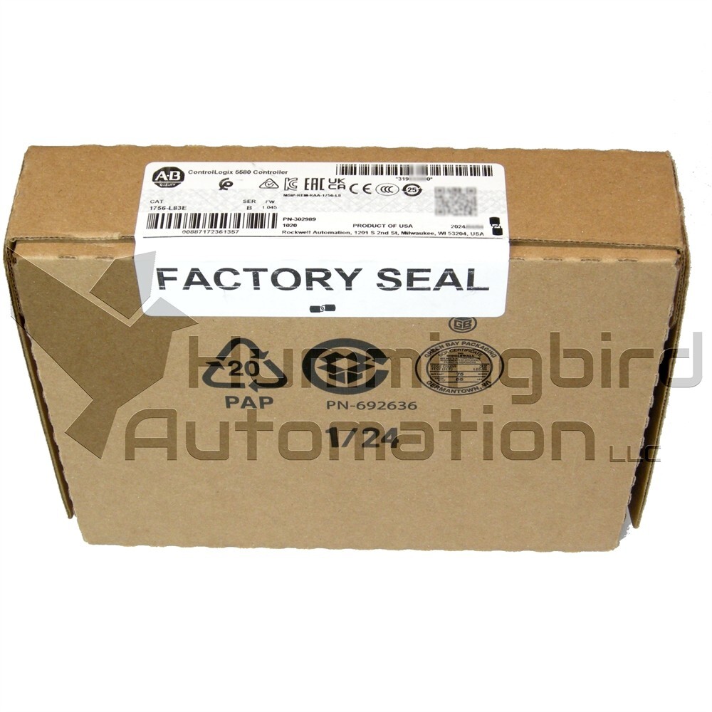 2024 Allen Bradley 1756-L83E /B ControlLogix 10MB PLC Surplus SEALED *US SELLER*