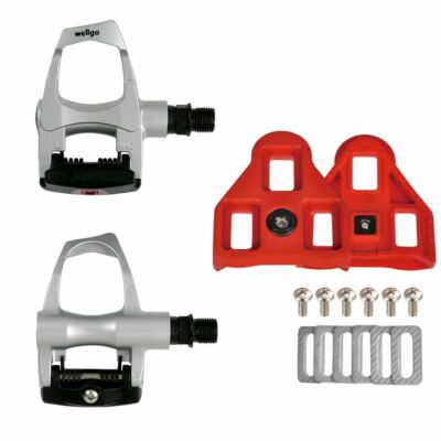 New Wellgo RC-5 RC5 Bike Clipless Pedal Cleat Look for ARC Float 9° Degree RED