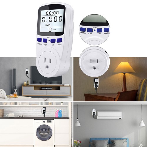 Electricity Usage Energy Monitor Plug Power Watt Voltage Meter Analyzer Socket