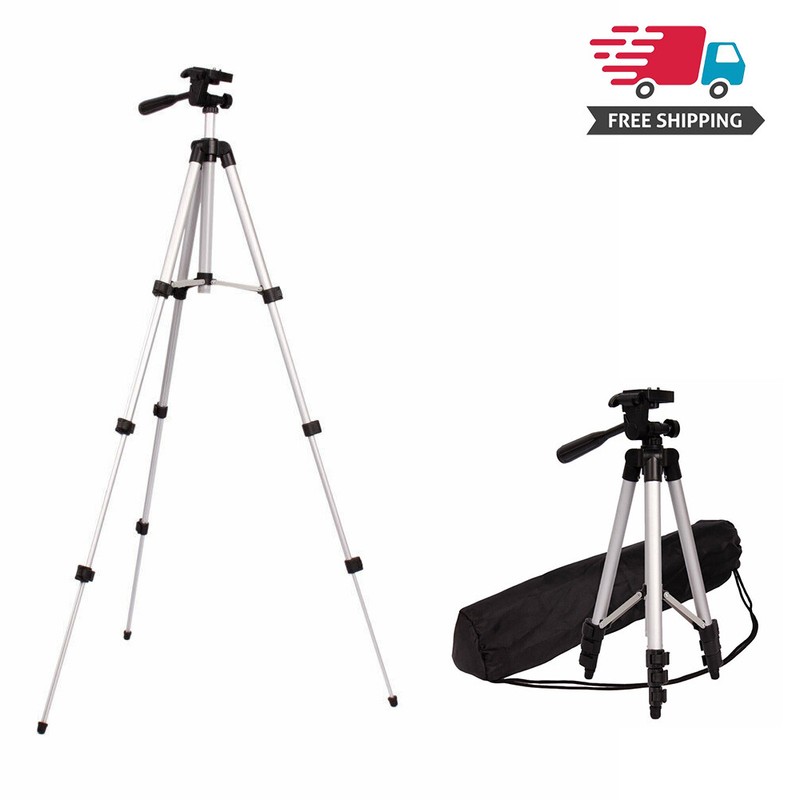 NEW Professional Camera Tripod Stand Holder Mount for iPhone Cell Phone w/Bag US