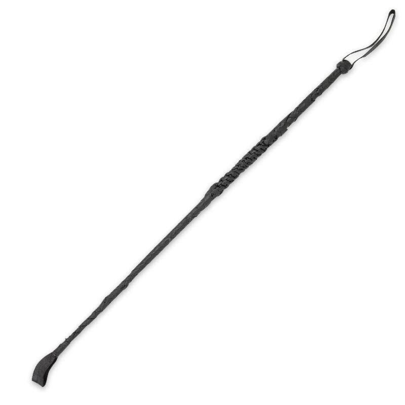 1 BLACK REAL GENUINE LEATHER 30 INCH RIDING CROP WHIP horse training / riding