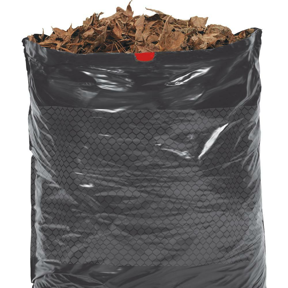 HDX FlexPro Outdoor & Yard Black Drawstring Trash Bags 33-39 Gallon 50 ct