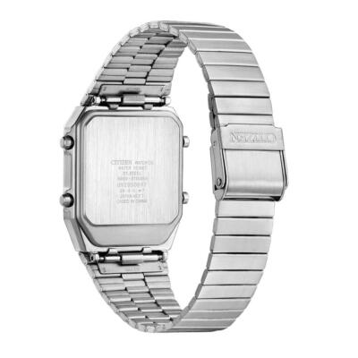 Pre-owned Citizen Ana-digi Temp Ana-digi Temp Reprinted Edition Silver Jg2101-78e