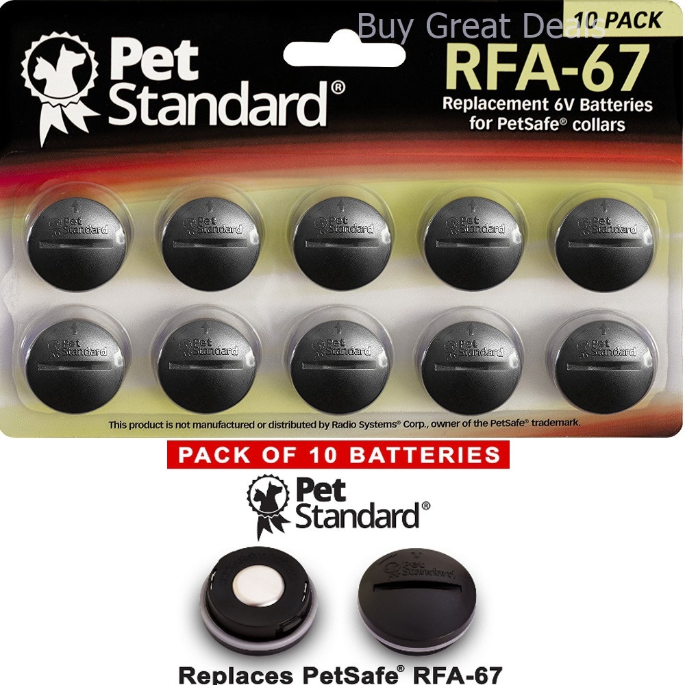 Pack 10 Replacement Battery for PetSafe RFA67 Fence Bark Training