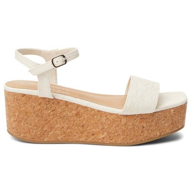 

COCONUTS by Matisse Marci Flatform Wedge Womens Off White Casual Sandals MARCI-, COCONUTS by Matisse Marci Flatform Wedge