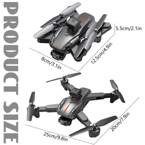 2023 New RC Drone with 8K HD Dual Camera WiFi FPV Foldable Quadcopter +4 Battery