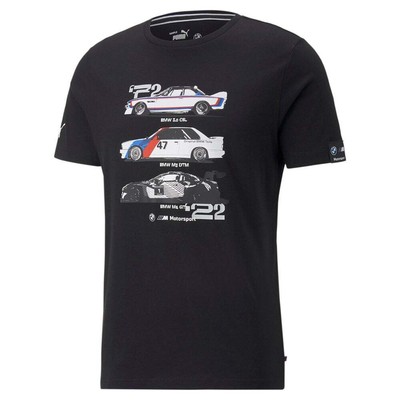 

Мужские черные повседневные футболки Puma Bmw Mms Graphic M Tee 53624101, Черный, Puma Bmw Mms Graphic M Tee
