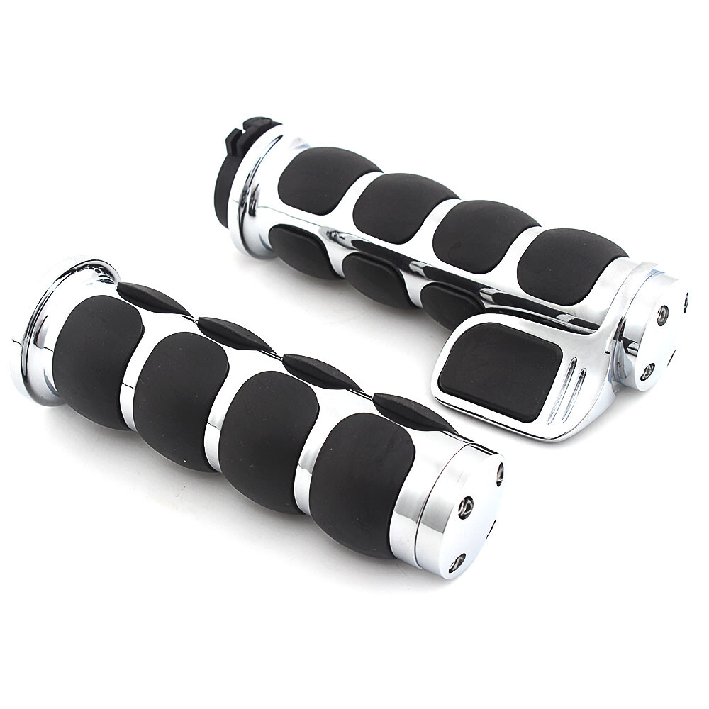1" Motorcycle Handle Bar Hand Grips For Harley Road King Softail Electra Glide
