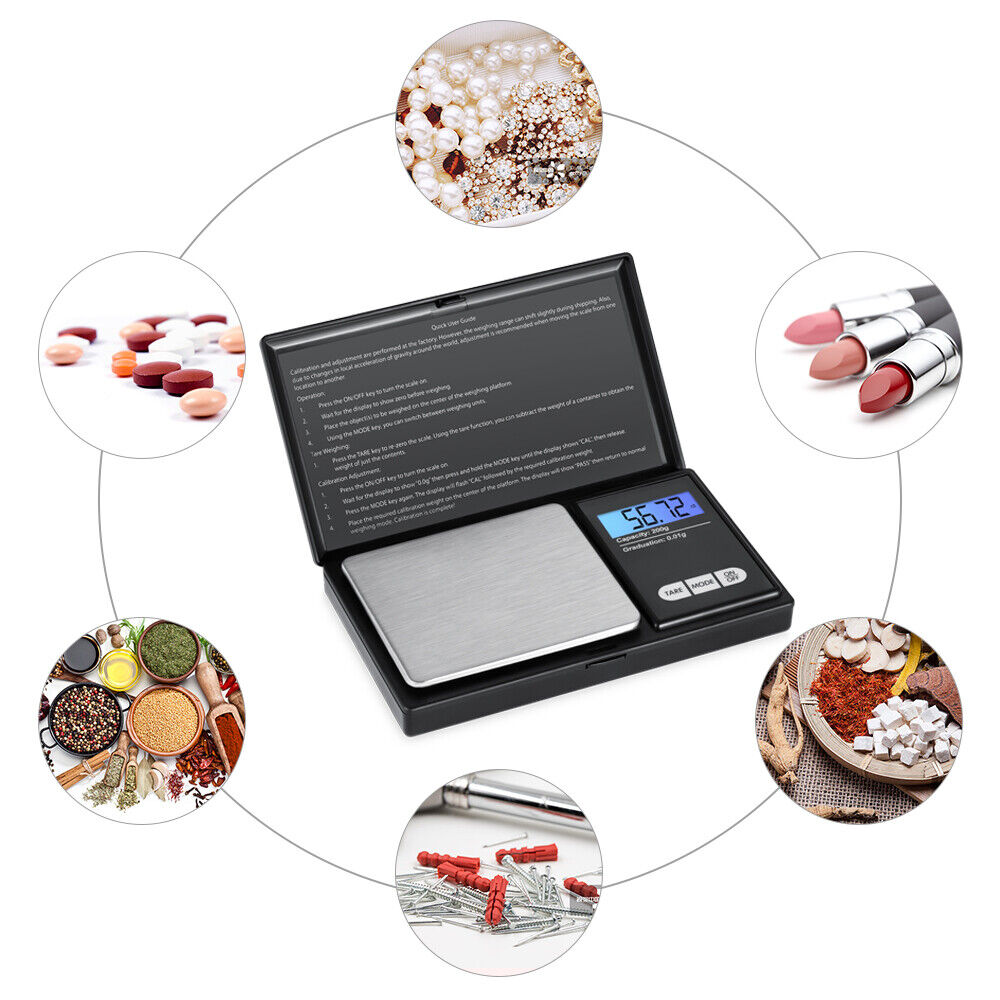 0.01g/&200g Electronic Digital LCD Balance Kitchen Jewelry Gold Weight Food Scale
