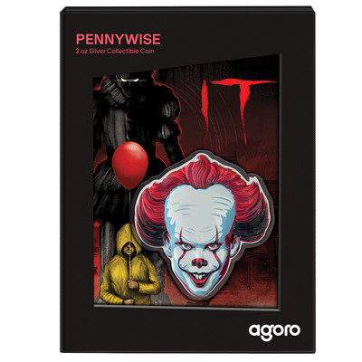 2024 Niue Warner Bros Pennywise 2 oz Silver Colorized Proof Shaped Coin