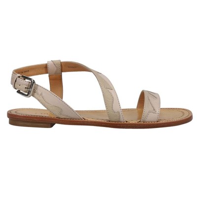 

Женские серые повседневные сандалии на плоской подошве Lucchese Elenora Ostrich BL6250, Grey, Lucchese Elenora Ostrich Flat