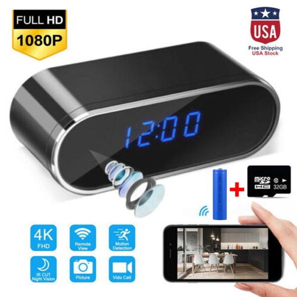 HD 1080P Spy Camera WiFi Hidden Wireless Night Vision Security Nanny Cam Alarm - Image 27