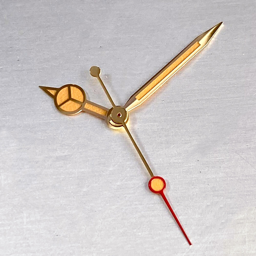 Vintage Luminous Gold Red NH34 GMT Watch Hand Fit NH34A Movement Men Watch Parts