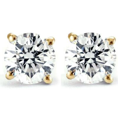 3/4ct Diamond Studs 14K Yellow Gold