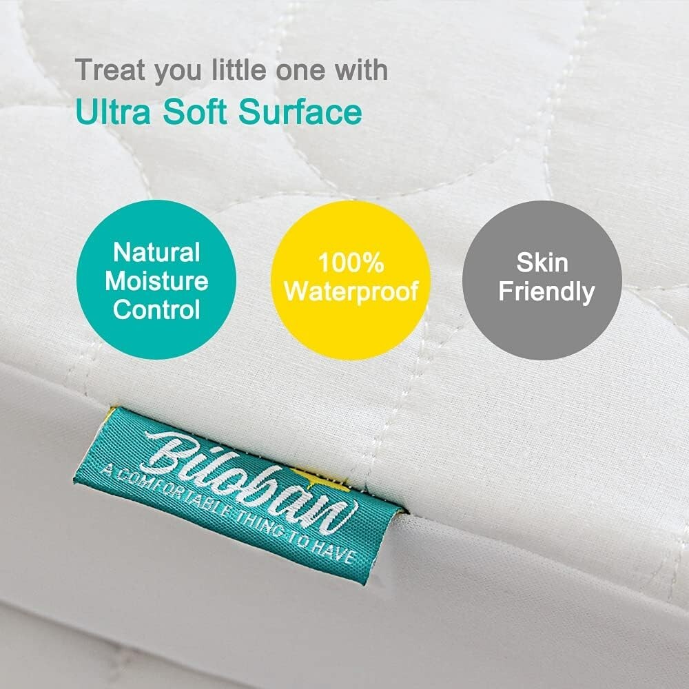 Crib Mattress Protector Pad Baby Toddler Bed Mattress Cover Waterproof 52”x28”