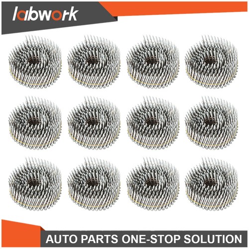 Labwork 3600Pcs 15Deg 1-1/2" x 0.092 Siding Nails Collated Wire Coil Round Head