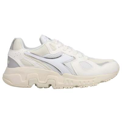 

Мужские замшевые кроссовки Diadora Mythos на шнуровке белого, серебристого и белого цвета, повседневная обувь, Off white;silver;white, Diadora Mythos Suede Lace Up