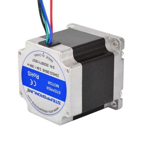 STEPPERONLINE 3PCS Nema 23 Stepper Motor 170oz.in 2.8A φ6.35mm Shaft L=56mm CNC