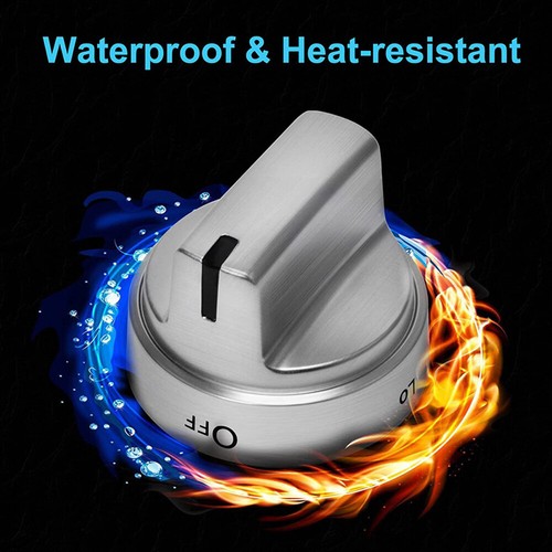 5 Pack Stainless Steel Look Control Knob Kits For GE Gas Range Stove WB03X24818