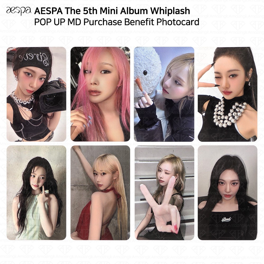 Aespa 5th Mini Album Whiplash POP UP MD Benefit Photocard