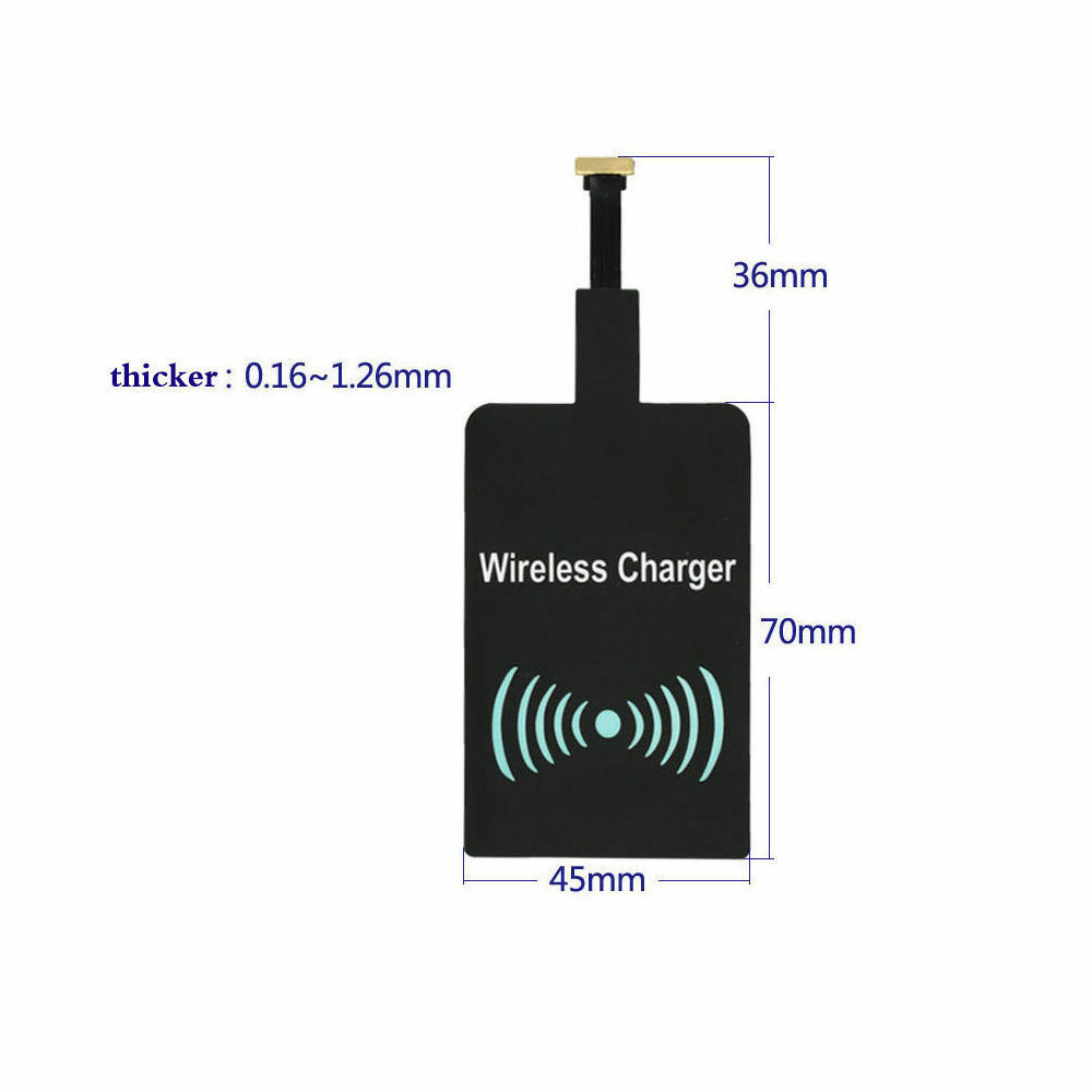 QI Wireless Adapter Fast Charger Receiver For Samsung Android Type C US