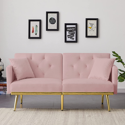 Pink futon 2024 sofa bed