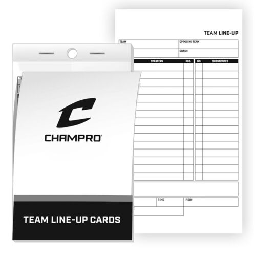 Champro 25-Game Baseball/Softball Line Up Cards