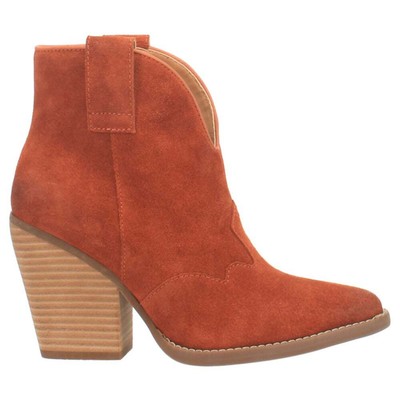 

Dingo Flannie Snip Toe Cowboy Boots Womens Orange Casual Boots DI342-220, Оранжевый, Dingo Flannie Snip Toe Cowboy Booties