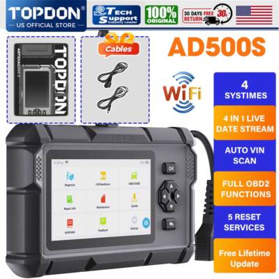 Check Engine Scanner Transmission ABS SRS OBD2 Code Reader Diagnostic Scan Tool