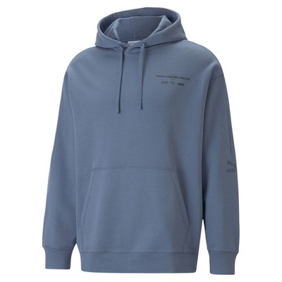 Puma Classics Re:Escape Расслабленный пуловер с капюшоном Мужская повседневная верхняя одежда синего цвета 53866
