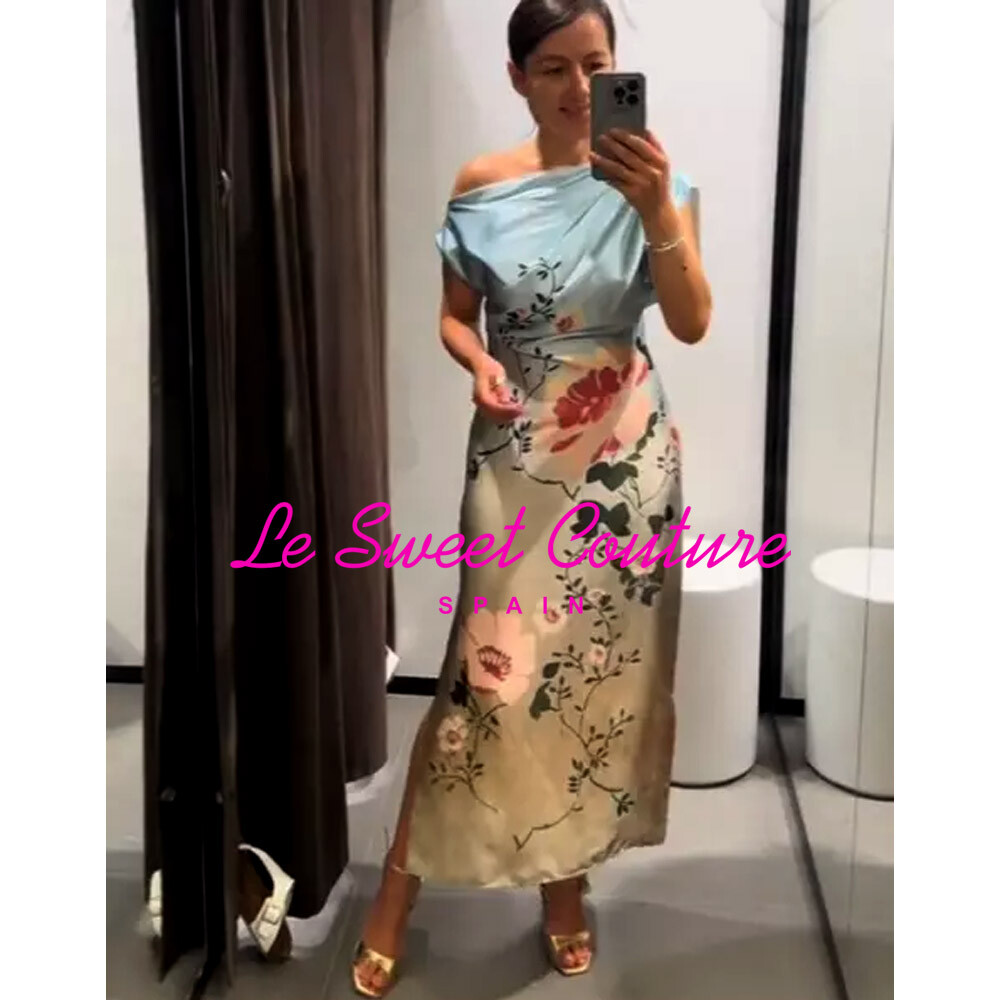 安心★関税込み★ZARA★GEOMETRIC PRINT SATIN DRESS GEOMETRIC PRINT SATIN DRESS - 077 | ZARA United States