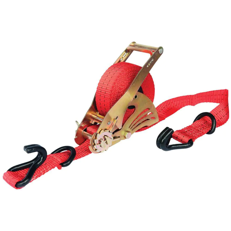 Quickloader Retractable Ratchet Tie Down Strap 4500 Lbs Webbing J-hooks Easy Use