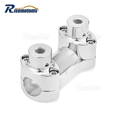 Chrome 2" Riser 1.25'' Handlebar Clamp For Harley Softail Sport Glide Dyna FXDWG