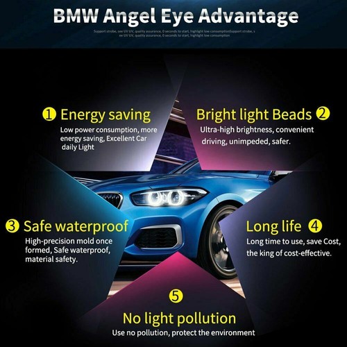 LED Angel Eyes Scheinwerfer Standlicht für BMW E39 E60 E61 E65 E66 E63 E64 E87