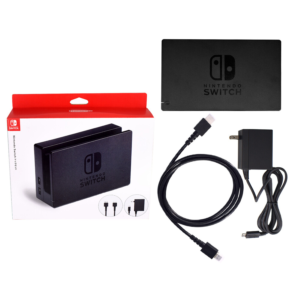 Original Nintendo Switch Charging Dock + AC Adapter Power Cable + HDMI CABLE Set