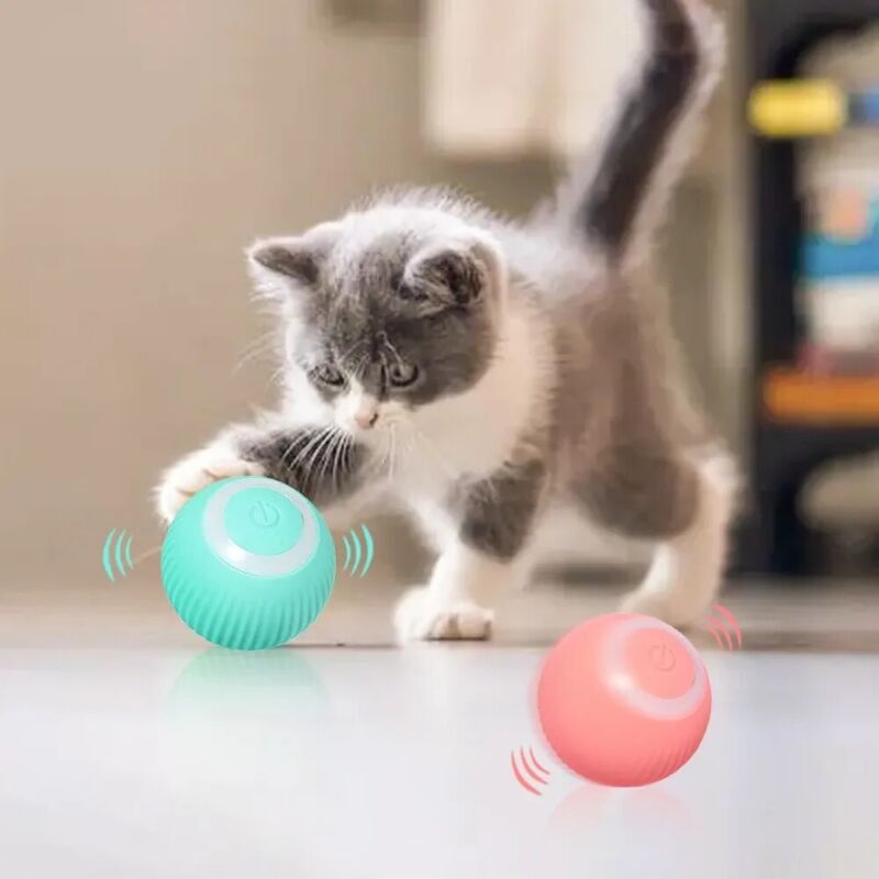 Smart Interactive Cat Toy Automatic Rolling Ball Electric Cat Kitten Ball Toys