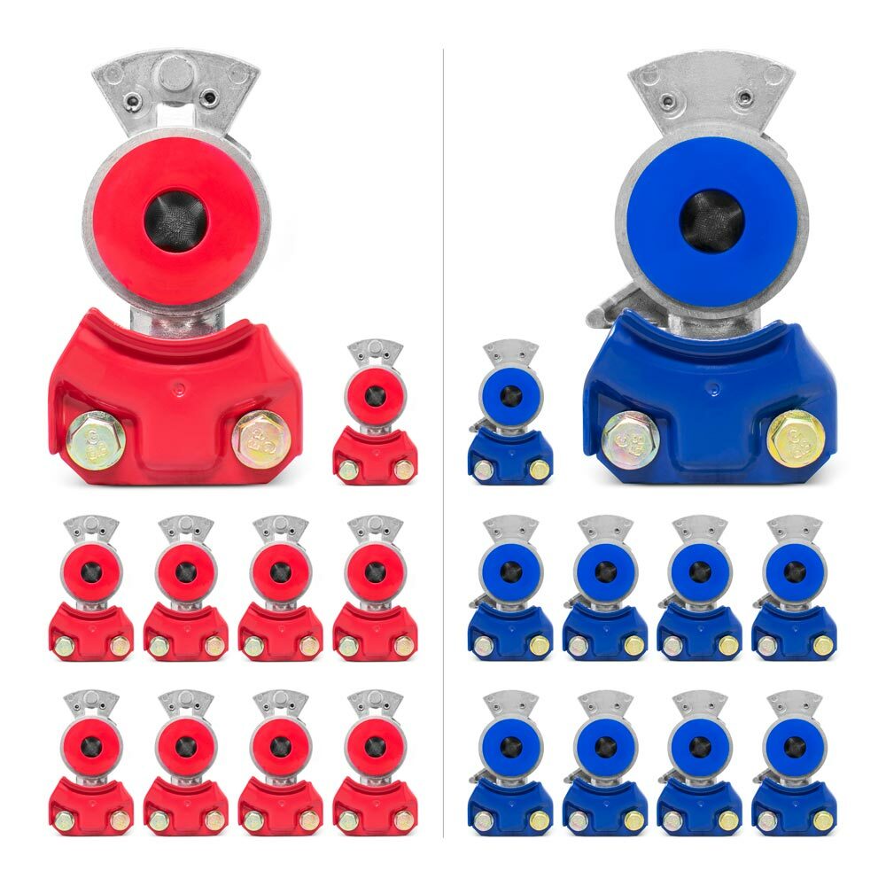 20 Pc Glad Hand Set 10 Red Emergency 035048 & 10 Blue Service