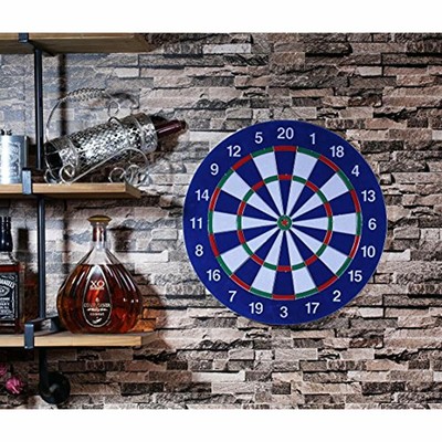Vopa Dartboard 18 Inch Steel Soft Tip Board Set With 6 Extra Darts For Kids Bar
