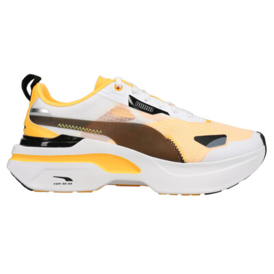 Женские бело-желтые кроссовки Puma Kosmo Rider на шнуровке Повседневная обувь 38311304