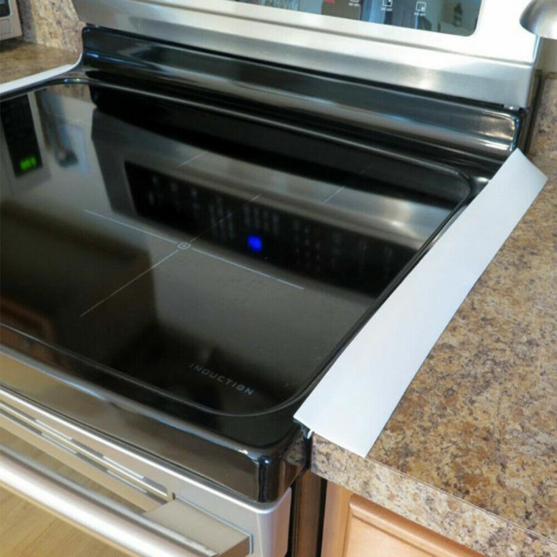 2pcs Kitchen Silicone Stove Counter Gap Cover Oven Guard Spill