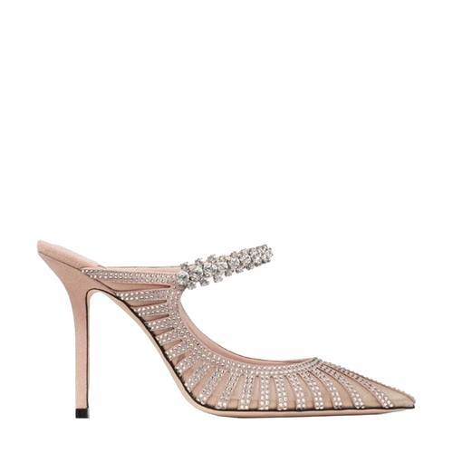 JIMMY CHOO Romy 85mm Platinum Ice Glittered Pumps New | eBay