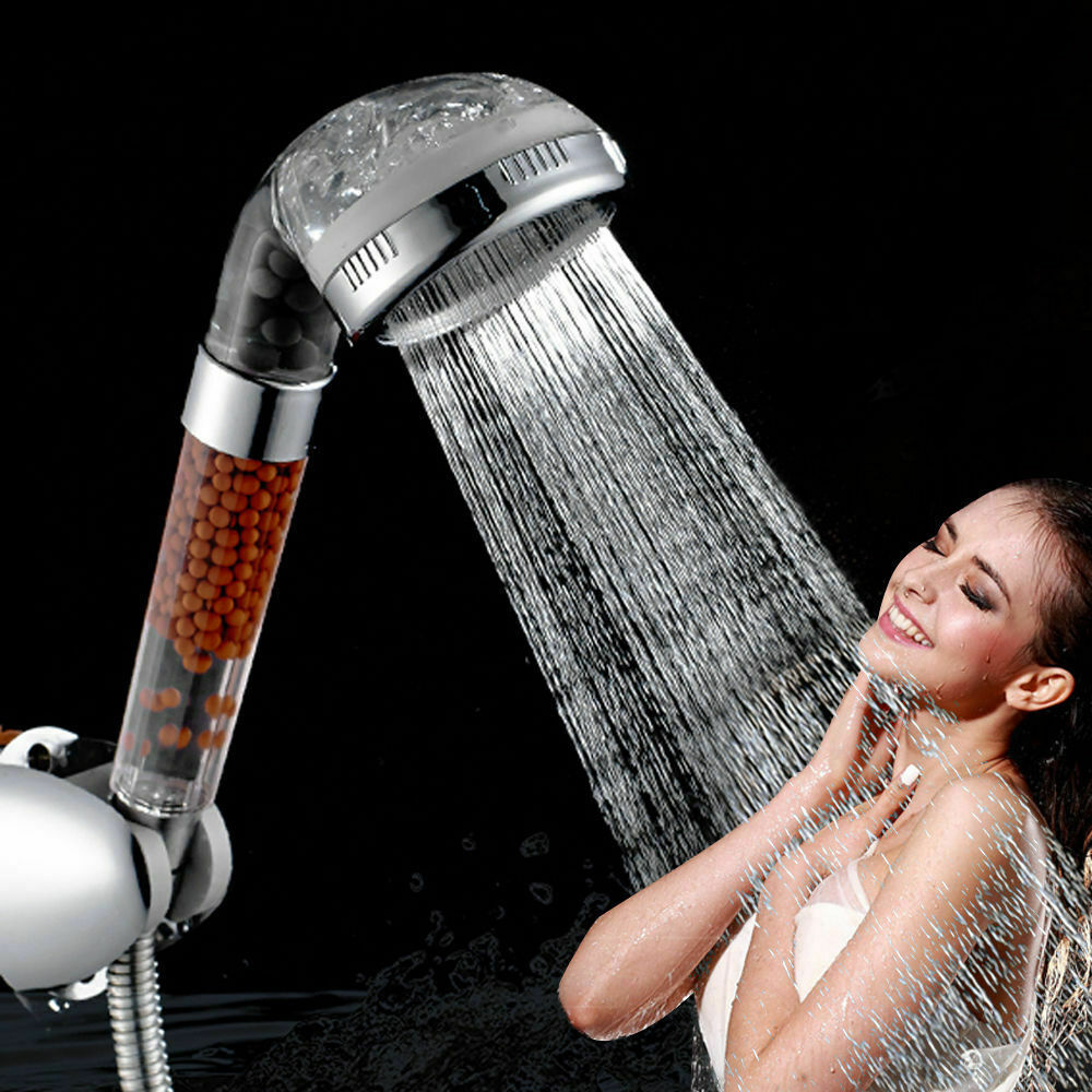 US High Turbo Pressure Shower Head Bathroom Powerful Energy Water Saving Filter
