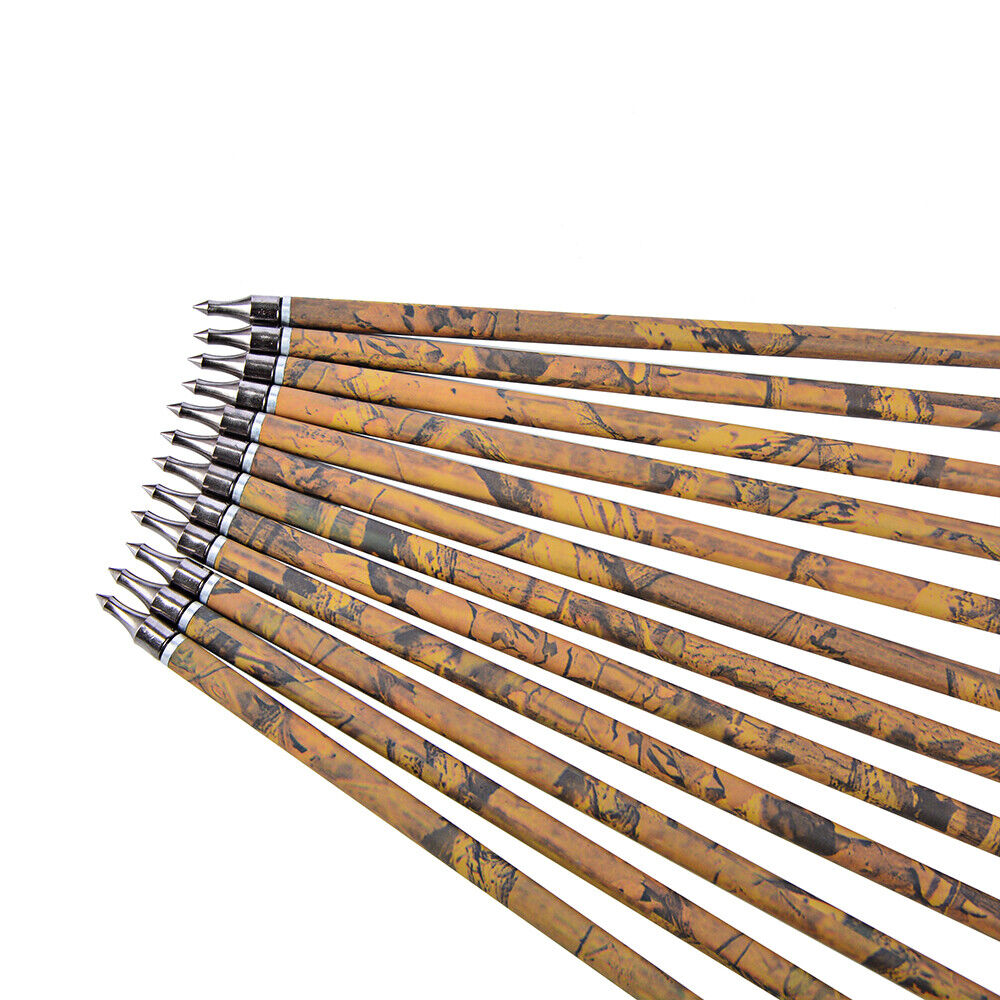 6/12 30" Carbon Arrows SP500 4" Feather Compound Recurve Bow Archery Hunting