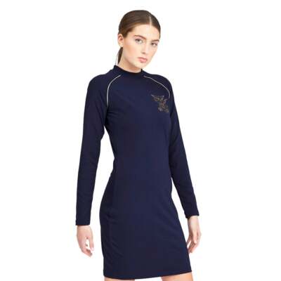 

Мини-платье Puma Nyc Contour с длинным рукавом, женское, размер , повседневное, 586439-06, Синий