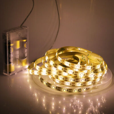 1-5m LED Strip Waterproof 3528 LED Tape w/Battery Box 5V Battery Powered Light