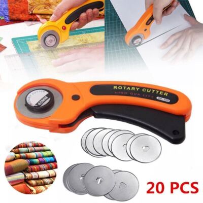 New 20PCS 45mm Rotary Cutter Refill Blades Quilters Sewing Fabric Cutting Tools