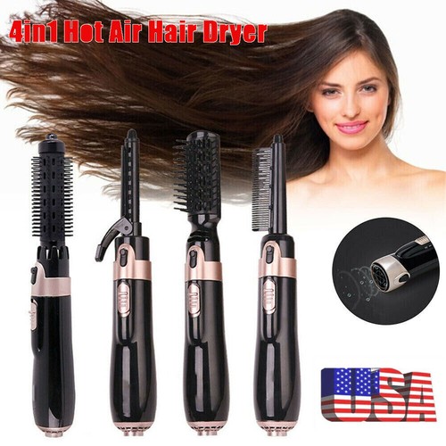 4 In 1 Hot Air Hair Dryer Brush Volumizer Negative Ion Comb Blow Dryer 2 SPEEDS