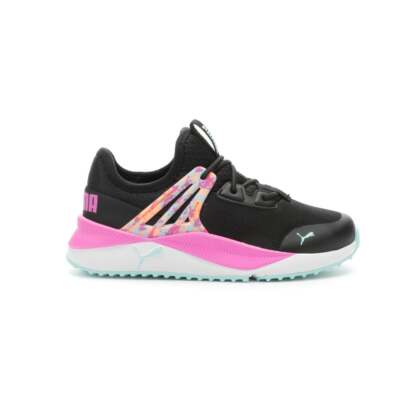 Puma Pacer Future Splatter Lace Up Молодежные девушки Черные кроссовки Повседневная обувь 3882