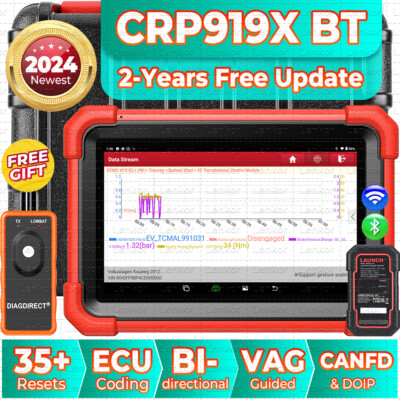 2024 LAUNCH X431 CRP919X BT PRO Bidirectional Car Coding Diagnostic Scanner Tool